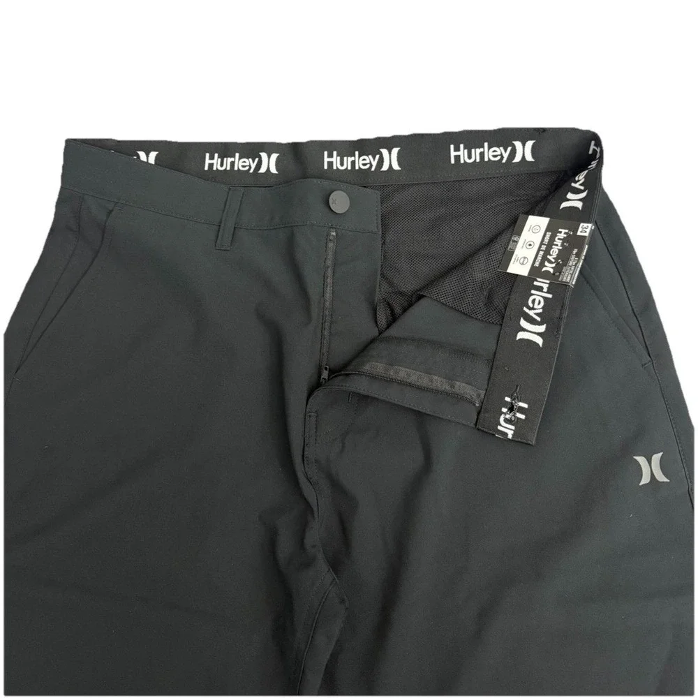 Hurley Men's Black Size 34 Flex Terrain Hybrid Walking Shorts 9.75 In Inseam New